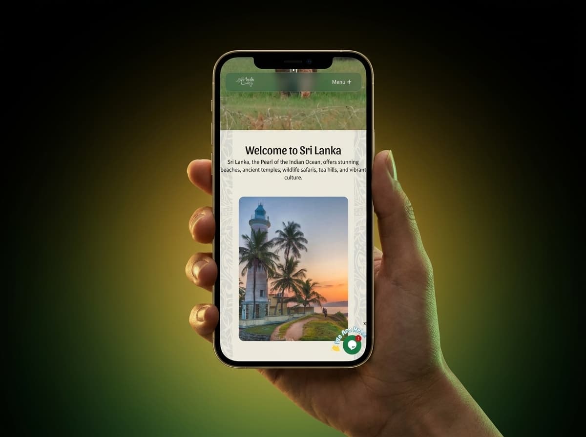 The home page on a phone