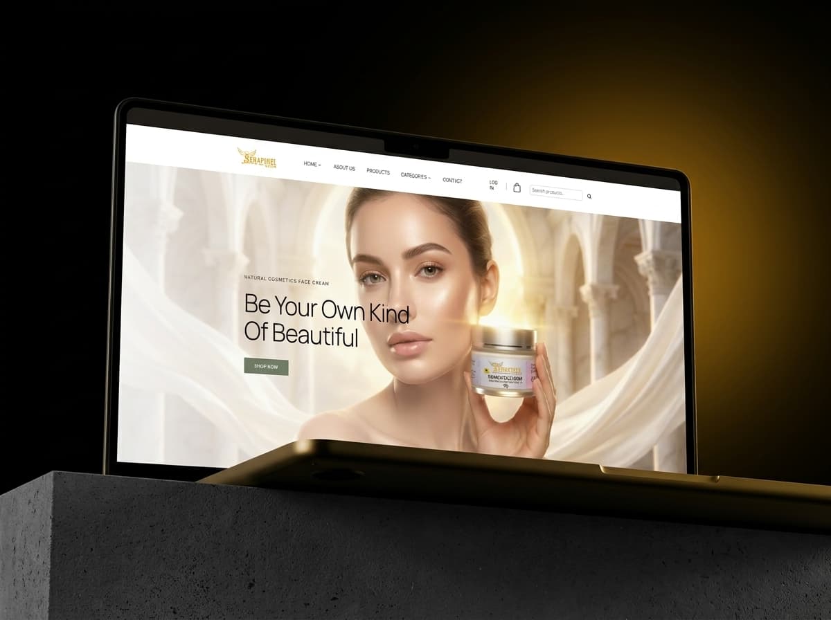 The Seraphiel Glow storefront home page